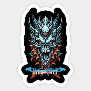 Dragonforce Dragon Skull Head Sticker